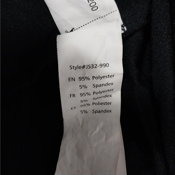 NWOT! REVAMPED! ULTRA STRETCH BLACK, ELABORATE GOLD STUDDED L/S DRESS! SZ S - Picture 10 of 12